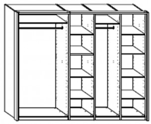 Šatní skříň z masivu Limon 093