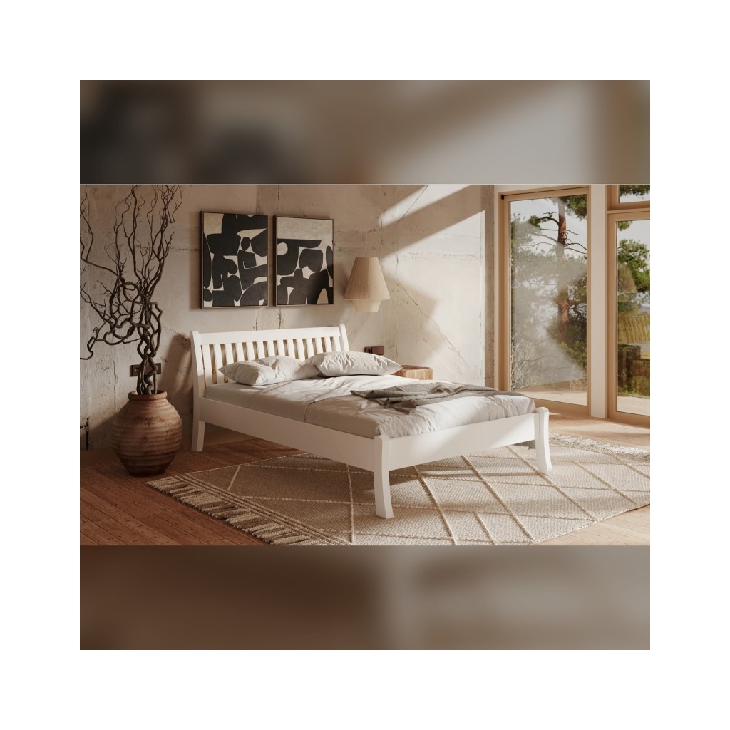 Postel z celomasivu Tonja - bílá